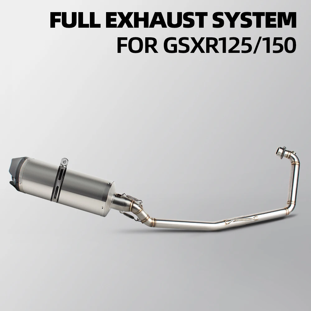 Motobike exhaust system For Suzuki GSXR125 GSXR150 GSXS125 GSXS150 GSX-R125/R150/S125/S150 2017-2026 motorcycle manifold muffler