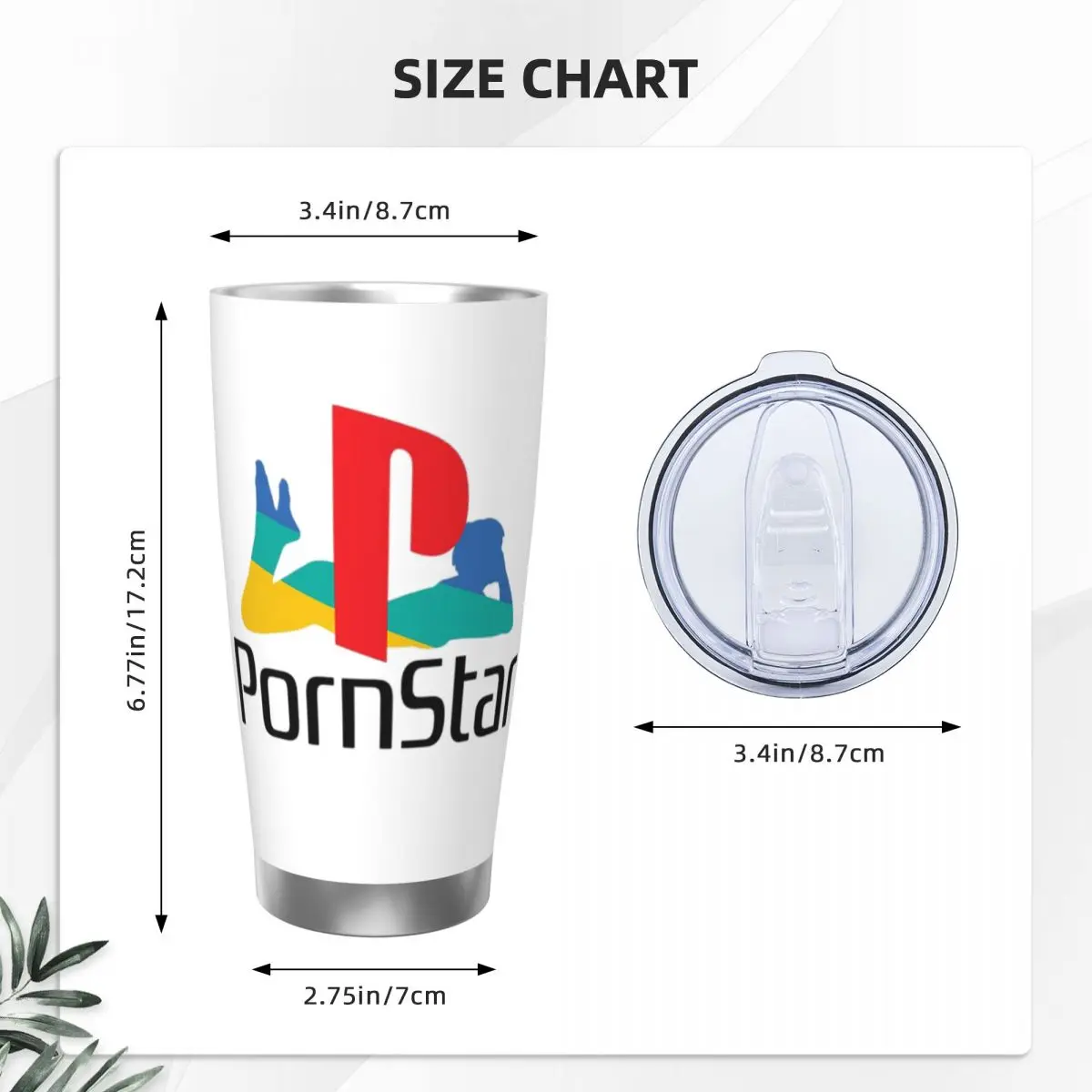 Ps Pron Star الأبيض الفولاذ المقاوم للصدأ بهلوان فراغ معزول القدح الحرارية زجاجة باردة القش مع غطاء 20 أوقية