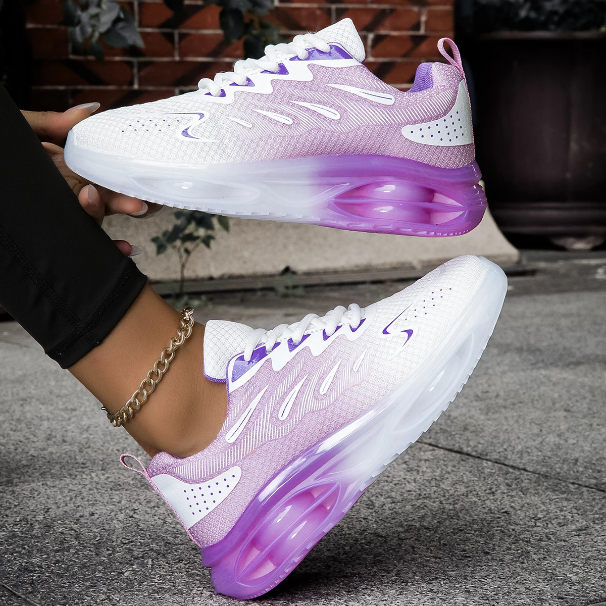 

YRZL Casual Sneakers for Women Lightweight Walking Shoes Non Slip Gym Workout Fashion Thin Sole Everyday Casual Sneakers