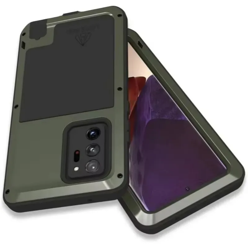 حافظة من السيليكون المعدني شديد التحمل لهاتف سامسونج جالاكسي S24 S23 S22 S21 Plus Note 20 Ultra غطاء قوي مقاوم للصدمات #4