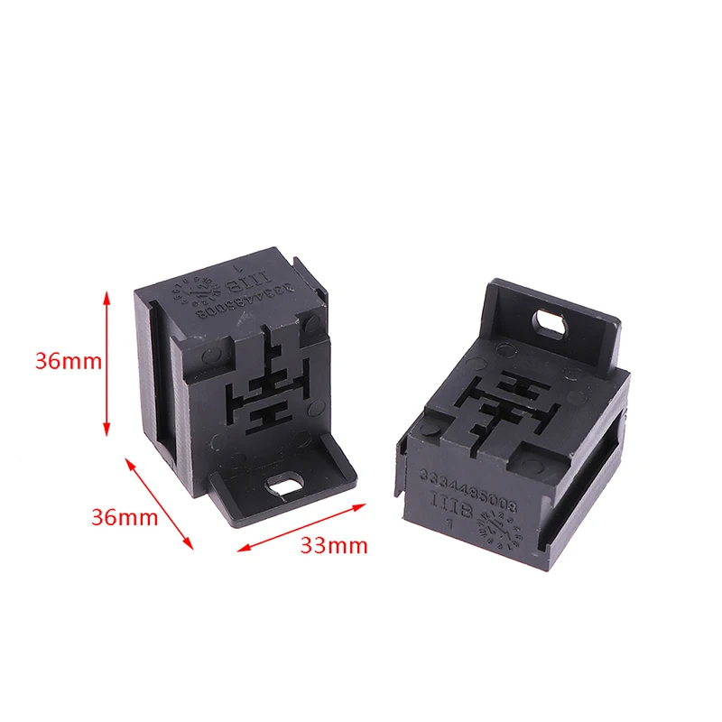 2 Set Car Auto Vehicle 5 Pin Relay Socket Holder with 5Pcs 6.3mm Copper Terminal 5Pin Poles Automotive Relay Base Holder Socket