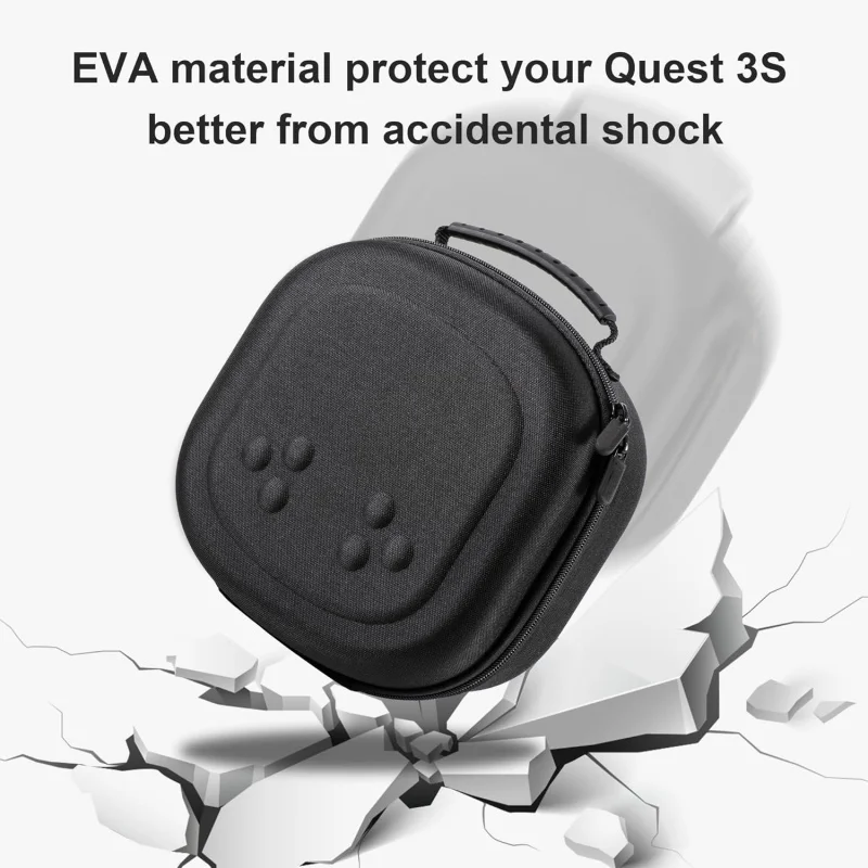 Strong Carrying Case for Meta Quest 3S/3/2 VR Controller and Accessories Hard Travel Bag for Lightweight and Portable Protection