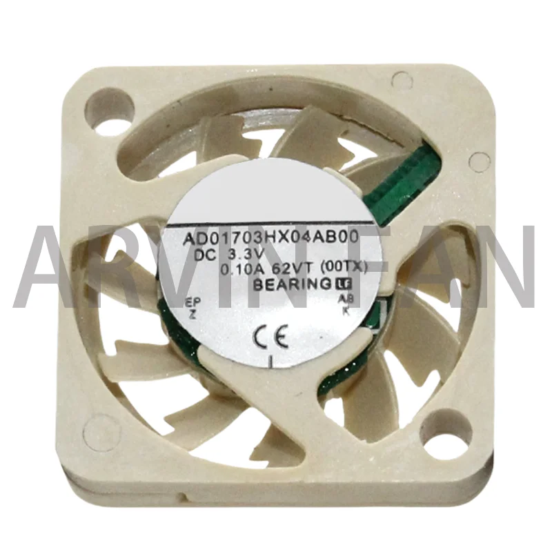 Mini Ventilador de Refrigeração, Original, AD01703HX04AB00, 1704, 17x17x4mm, 3.3V, 0.10A