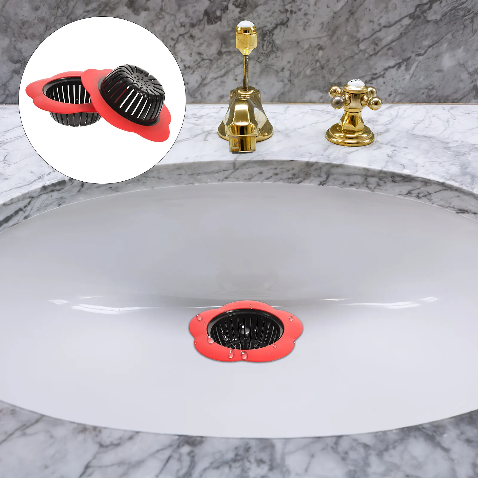 

4Pcs Home Kitchen Sink Strainer Filter Large Wide Rim Sink Drain Strainer for Hair Vegetable Debris Protection