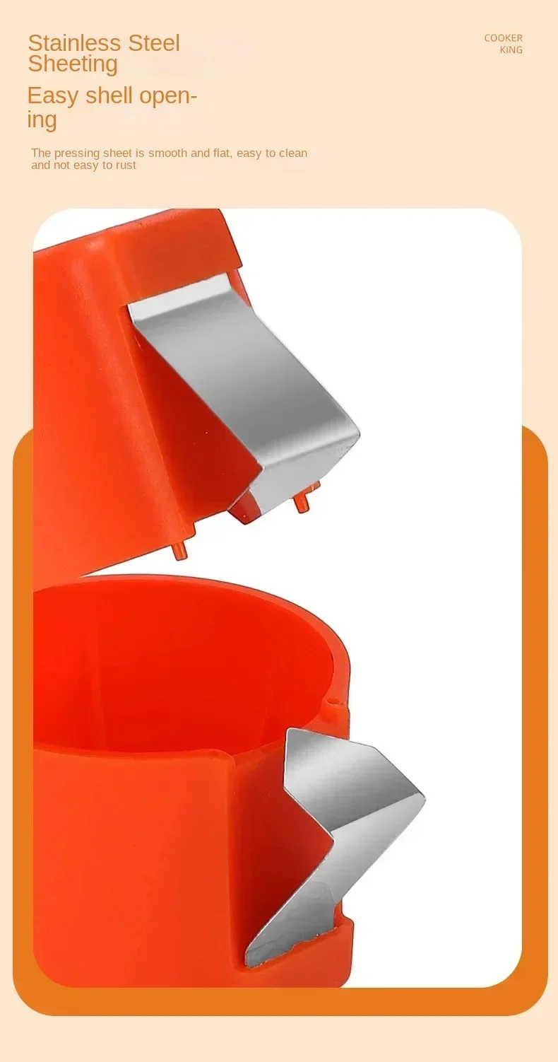 1-3 Stück Eieröffner, Eierschalen-Schneider, Eierklopfer, Eier-Trennfilter, Eieröffner in Gelb/Orange/Rosenrot, Küchen-Backwerkzeuge – Detail 5