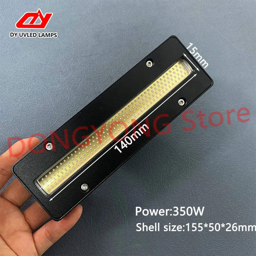 350W UV LED Curing Lamp 140/15 Area 395nm for UV Flat Panel Printer KINGT HandTop Universal Ink Cure Lamp