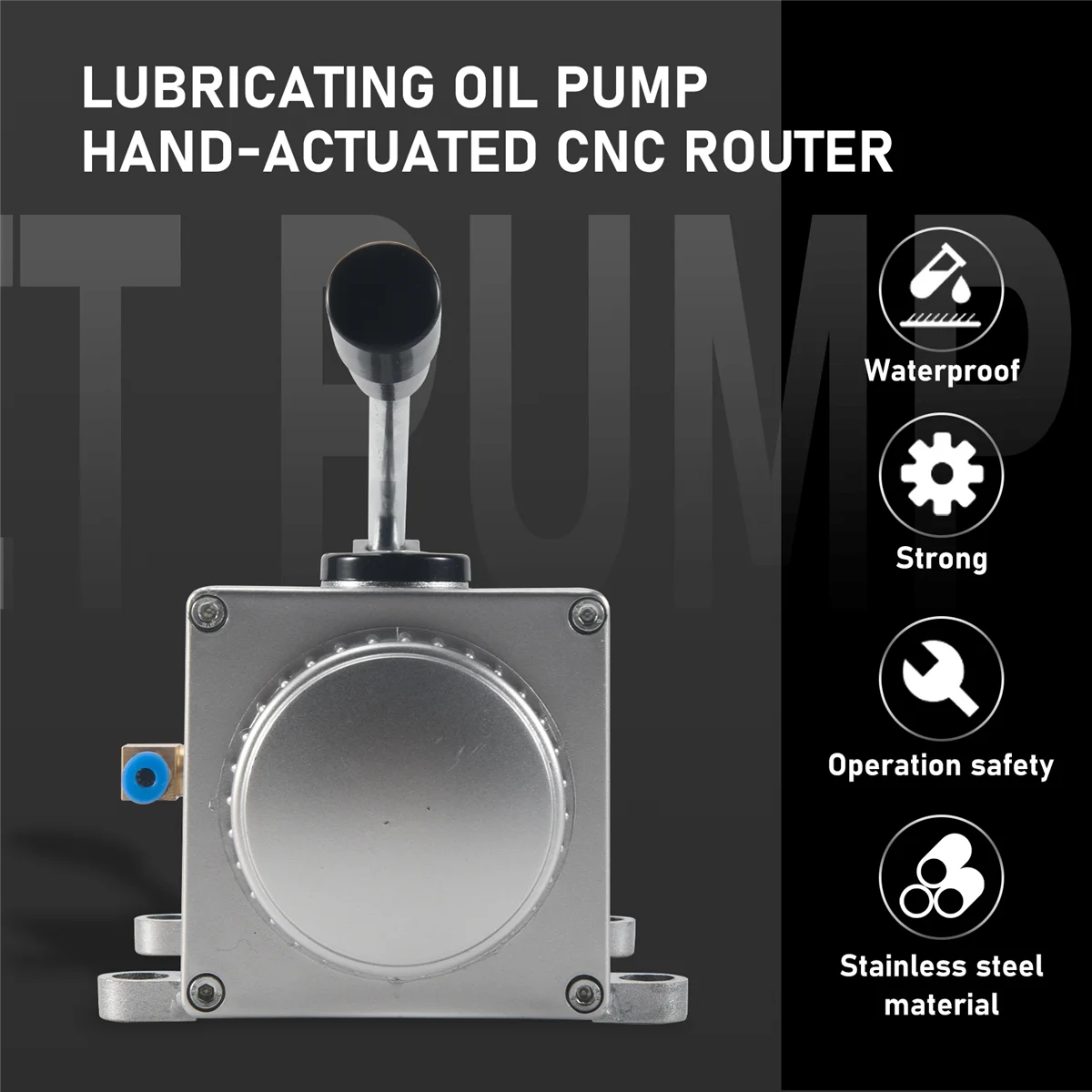 MLGB One Set Lubricating Oil Pump Hand-Actuated Cnc Router Electromagnetic Lubrication Pump Lubricator Stainless Steel Body