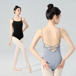 Justaucorps de Ballet sans manches pour femmes, justaucorps de gymnastique pour adultes