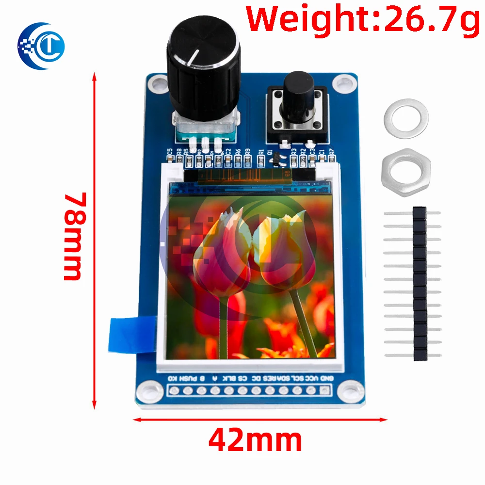 1.8-inch 2.4-inch TFT display screen with EC11 rotary encoder combination module SPI interface LCD display screen for arduino