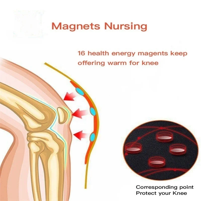 2Pcs Self Heating Support Knee Pad Knee Brace Warm For Arthritis Joint Pain Relief Injury Recovery Belt Knee Massager Leg Warmer