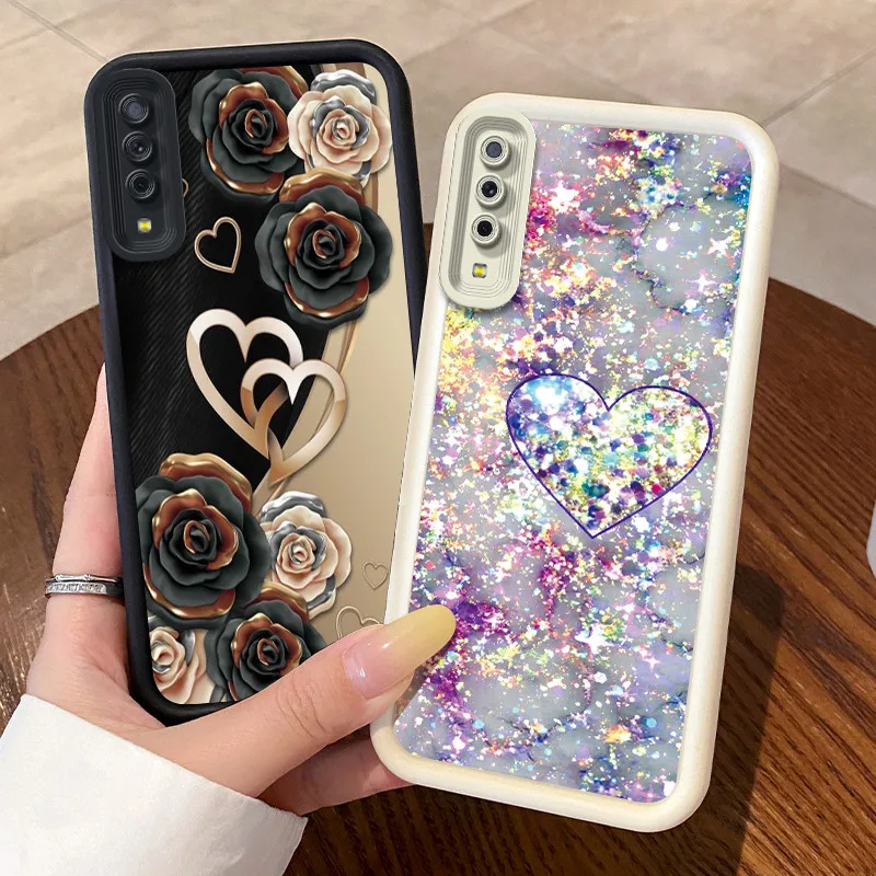 Casing For Samsung A7 2018 SM-A750G SM-A750GN Phone Case Beautiful Atmospheric Matte Soft Silicone Anti Drop Protective Cover