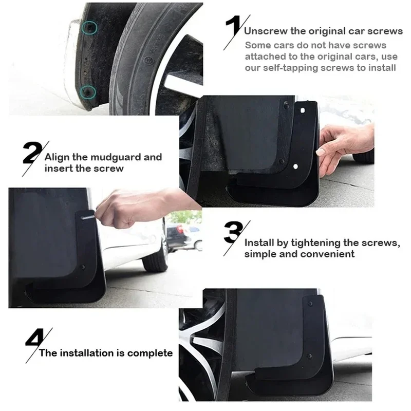 Super Sale 4pcs for BYD Shark 6 2025 2026 Mudguard Fender Mud Flaps Guards Splash Mudflaps Car Accessories