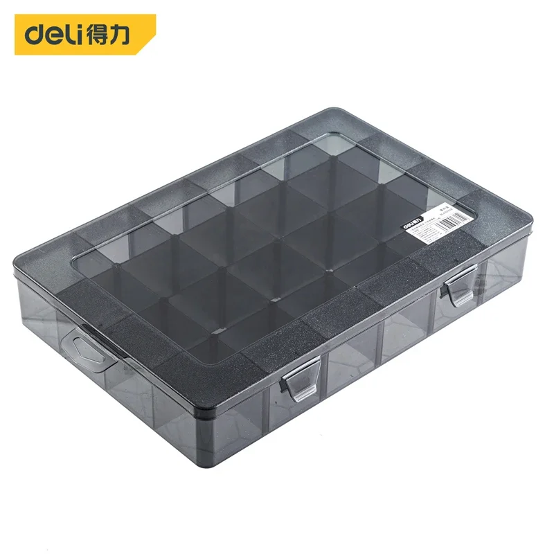 Conteneur de stockage en plastique à compartiments réglables, présentoir à bijoux, boîte d\'organisateurs, pièces d\'outils, mallette de rangement,