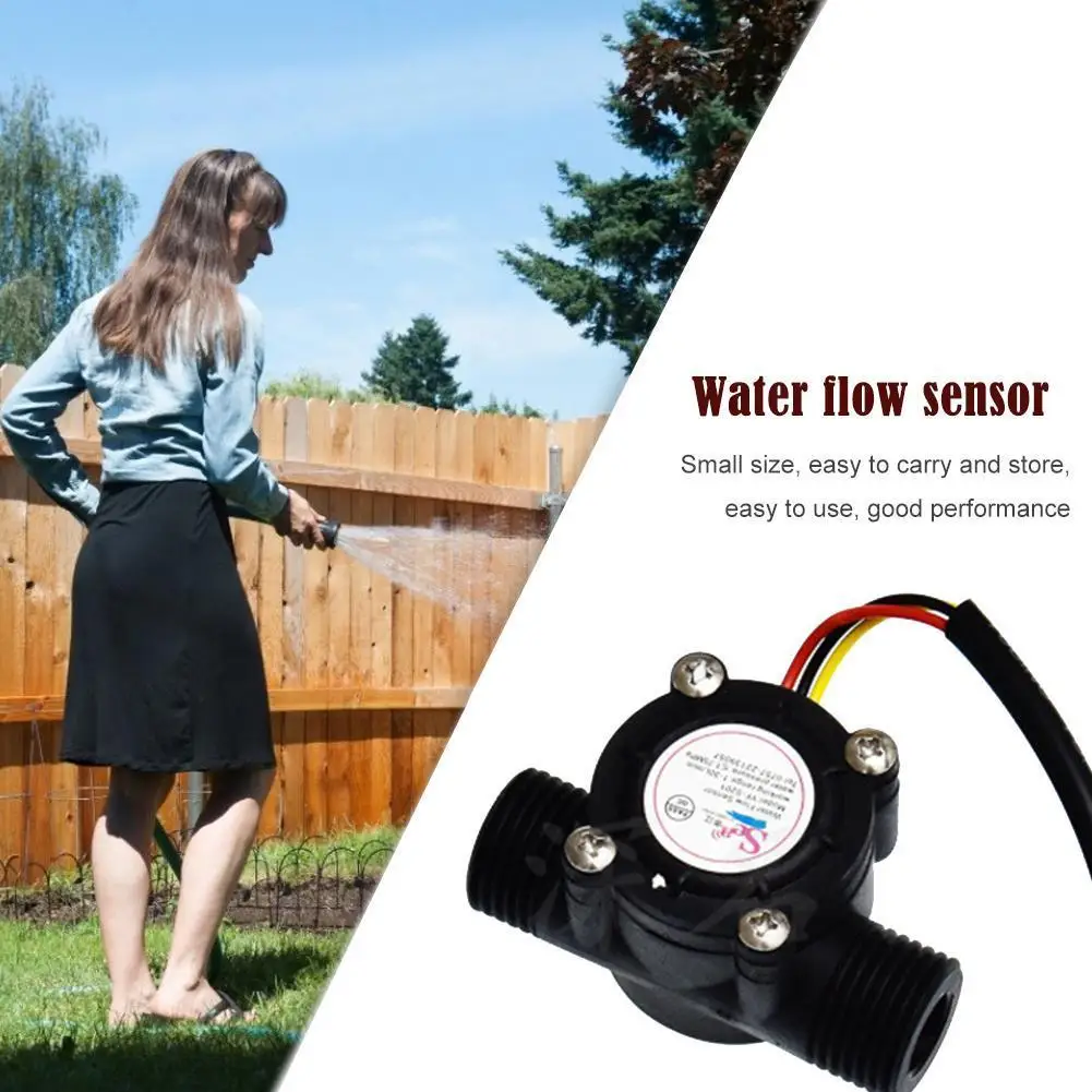 YF-S201 Water Flow Sensor 1/2 Inch Hall Effect Flow Sensor DC 5-18V 1.75MPa Water Control Liquid Flowmeter