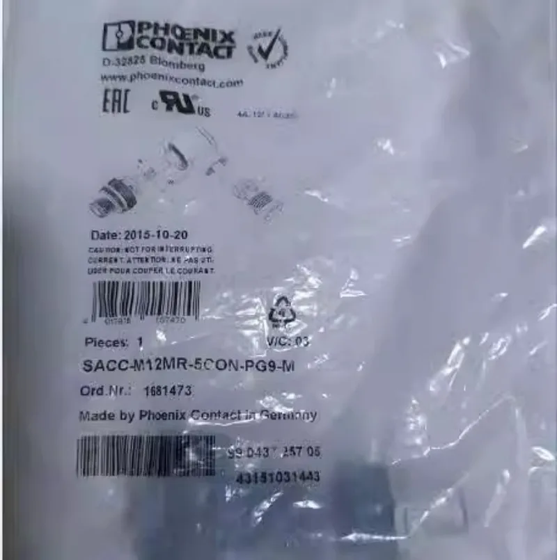 

4pcs M12 5-core elbow male connector SACC-M12MR-5CON-PG9-M-1681473