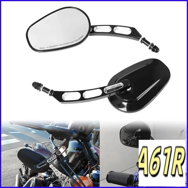 

R1-8MM Adjustable Motorcycle Wide View Rearview Mirror For Road King Touring Sportster XL883 1200Fatboy Dyna Softail