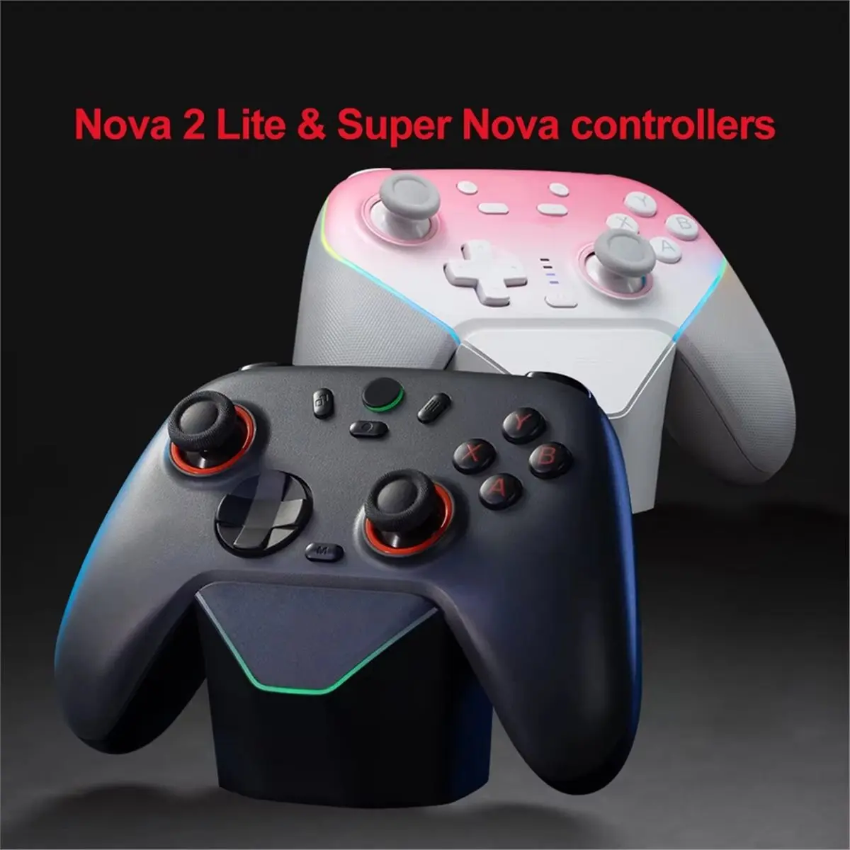 A14M Charger Dock for 2 Lite Super Gamepads Charging Station Dispay Stand Stop Charging A