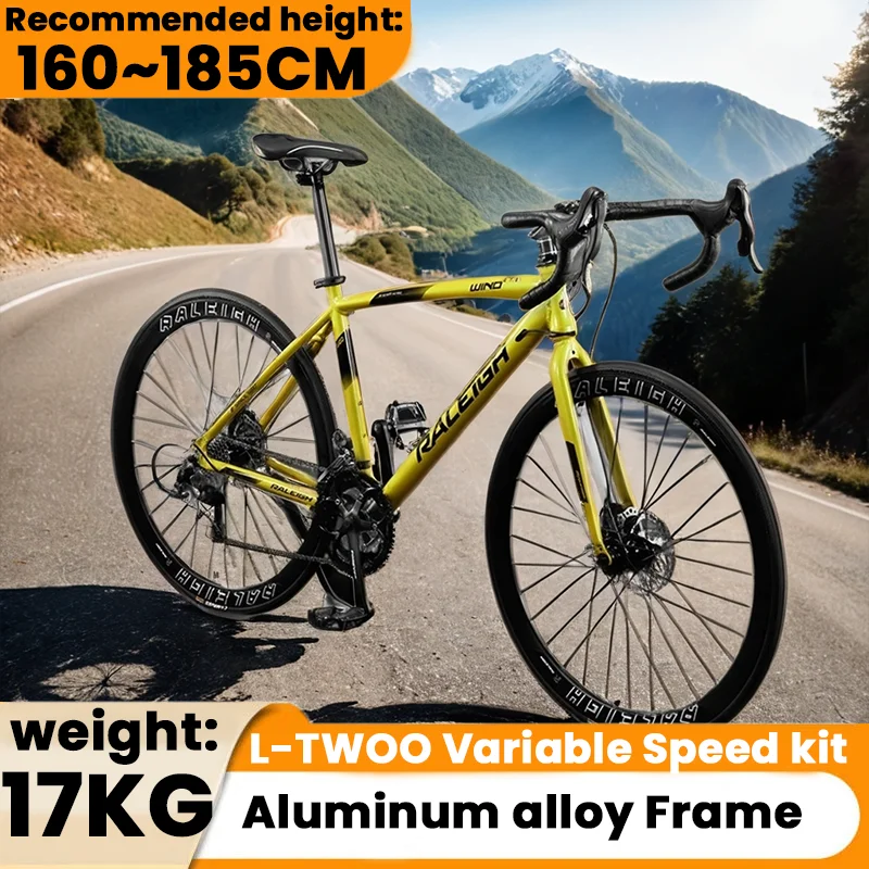 700C Aluminum alloy frame Road bike 24/27/30/16speed Double disc brake variable speed internal cable off-road MTB Bike Anti-slip