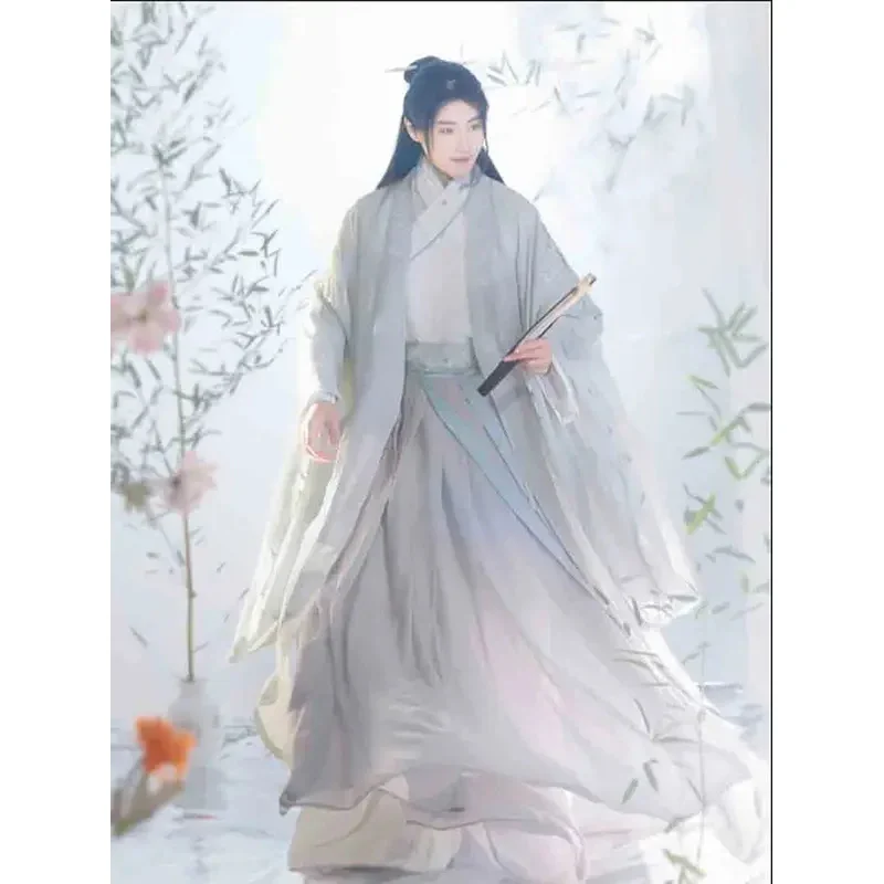 Plus size 4XL Chinese men & women embroidery coupons Cosplay Costume Fancy dress green/gray/white Hanfu jacket MN12