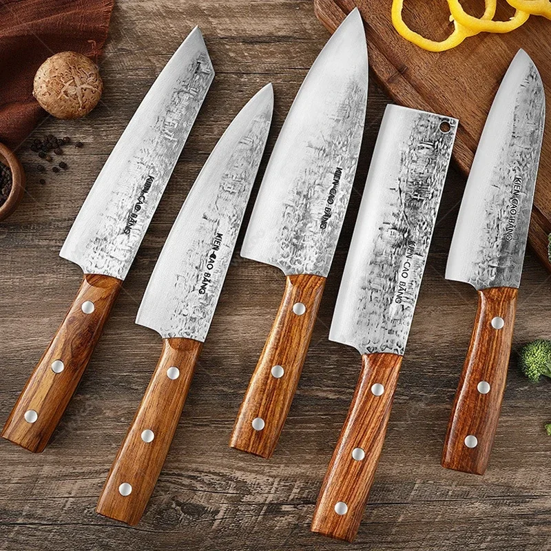 

1-5pcs Japanese Kitchen Knives Set Stainless Steel Forged Household Chef Knife Sashimi Knife Kitchen Meat Cleaver Chef Knife