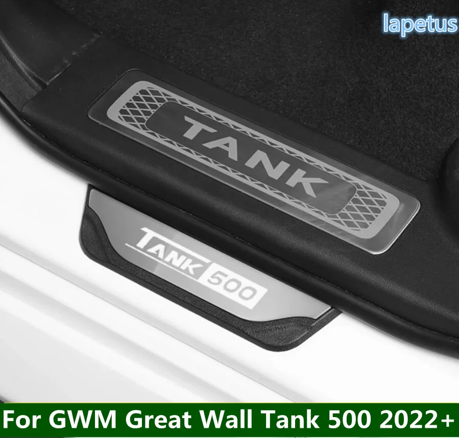 

Door Sill Inside Scuff Plate Decoration Frame Cover Trim For GWM Great Wall Tank 500 2022 2023 Car Accessories