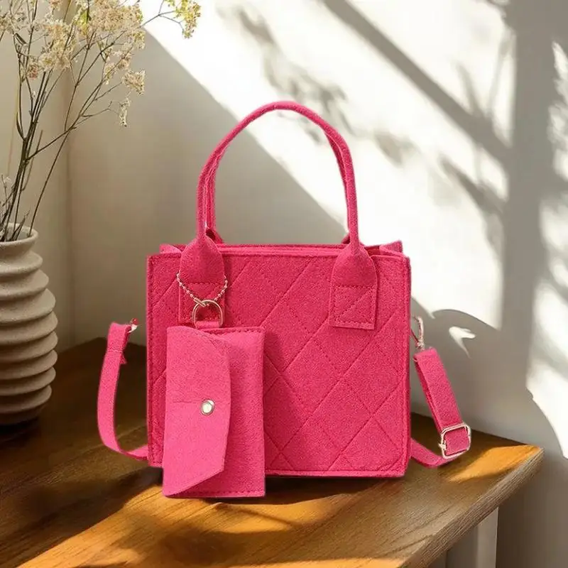 

3Pcs Fashion Solid Color Shoulder Bag Coin Bag Square Handbag Set Women PU Leather Crossbody Bags Daily Commuting Bag