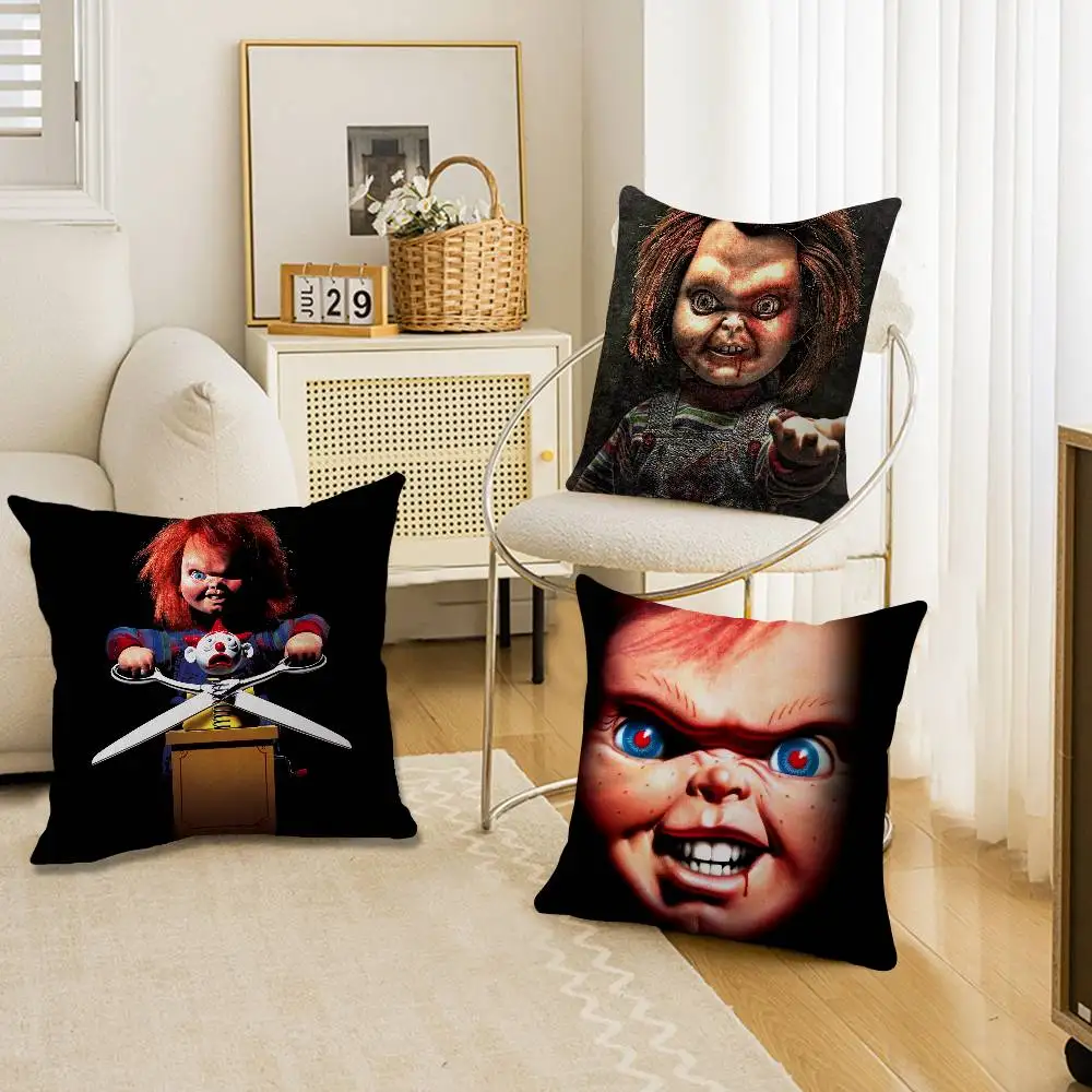 C-Classic-Chucky-Horror-Movie Pillow Cushion Cover Pillowcase Living Room Sofa Home Decor Customized