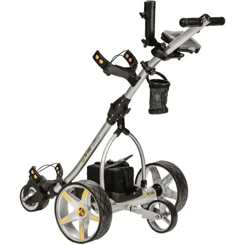 BATCADDY X3R Battery Powered Golf Push Cart with Remote, Dual Motor, 9-Speeds and Reverse, Cruise Control, Anti-Tip Wheel