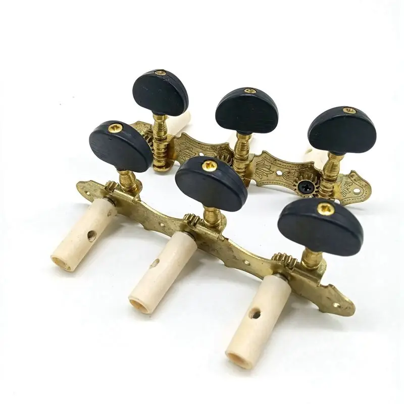 NALFI-3X Left Right Classical Guitar String Tuning Pegs Machine Heads Tuners Keys 3L3R Professional Guitar Accessories,Black