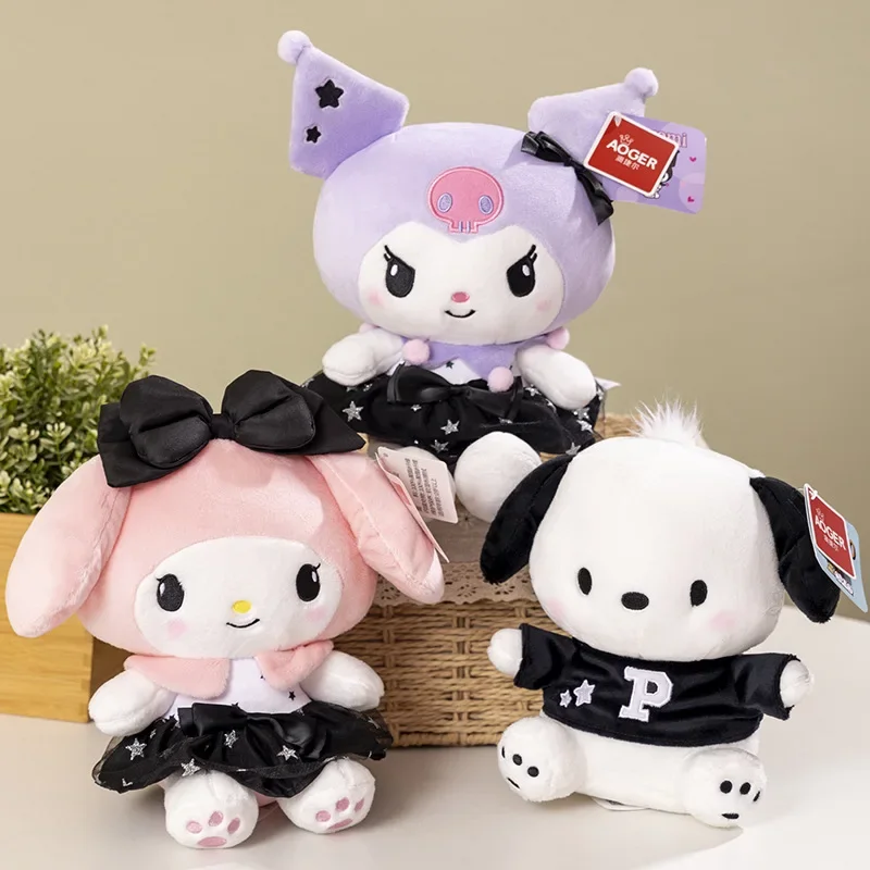 Sanrio Cute Party Hello Kitty Kuromi Melody Cinnamoroll Plush Modern Series Toy Festival Holiday Gift Home Decor Stuffed Doll