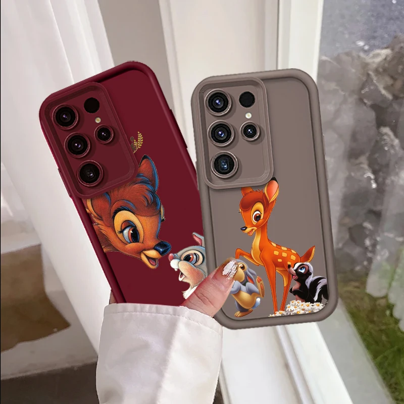 Disney Bambi Cute For Samsung Note 20 S24 S23 S22 S21 S20 Ultra Plus FE A25 A23 A22 A15 A31 5G Eye Ladder Cover Phone Case