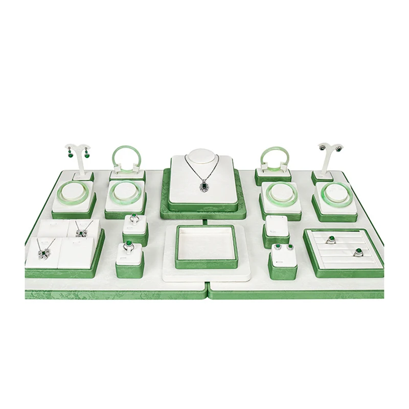 

Вышитая подставка для ювелирных изделий из искусственной кожи, кольцо, серьги-гвоздики, ожерелье, подвеска, браслет, подставка для хранения