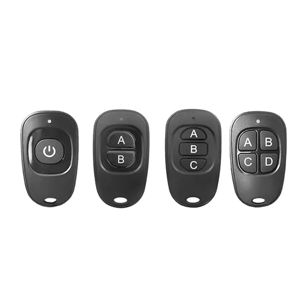 

DC6V 1-4 Buttons 433MHz Universal LED Light Electronics Door Gate Opener RF Wireless Mini Remote Contro