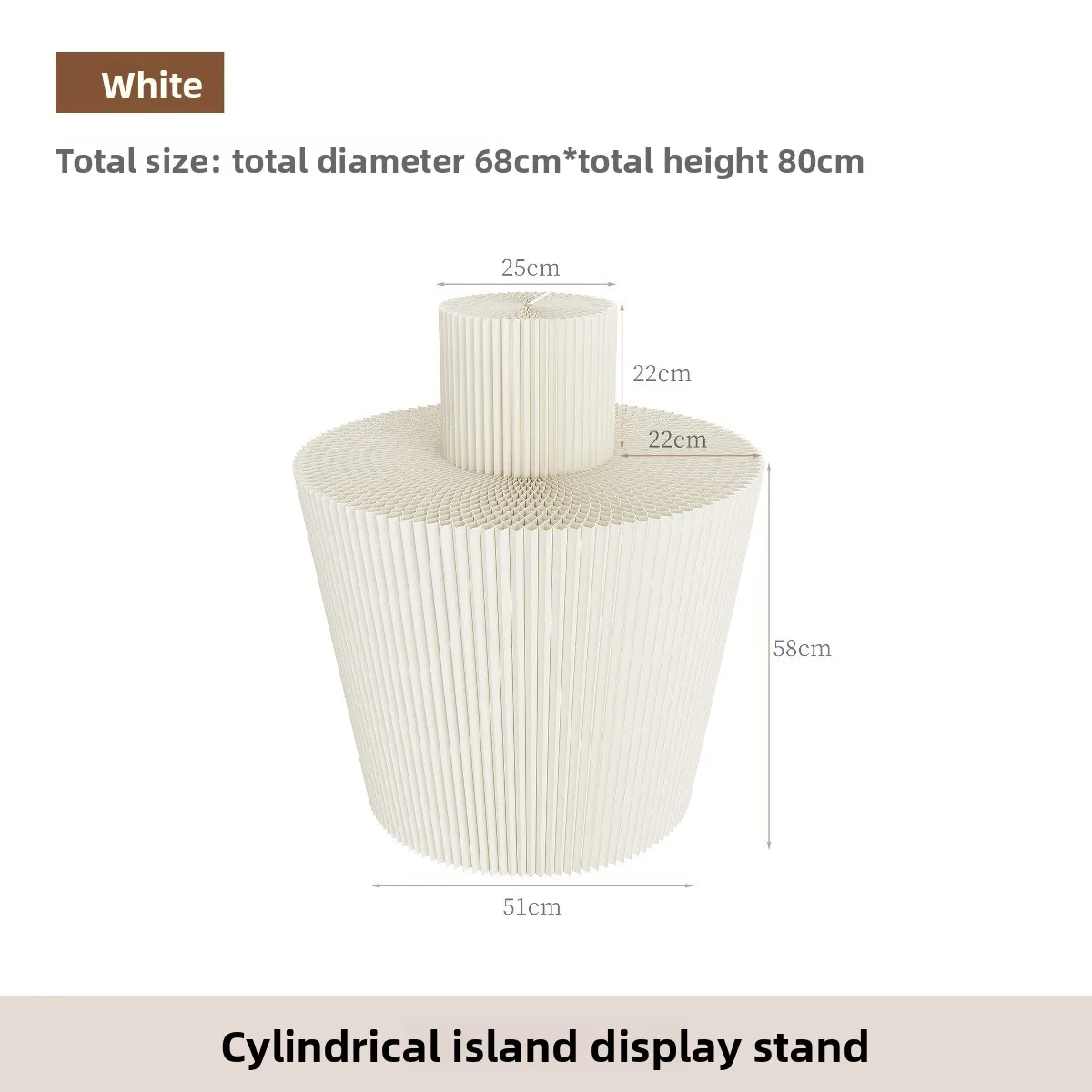 Foldable exhibition shelf display stand multi-layer display stand display case cylindrical shelf