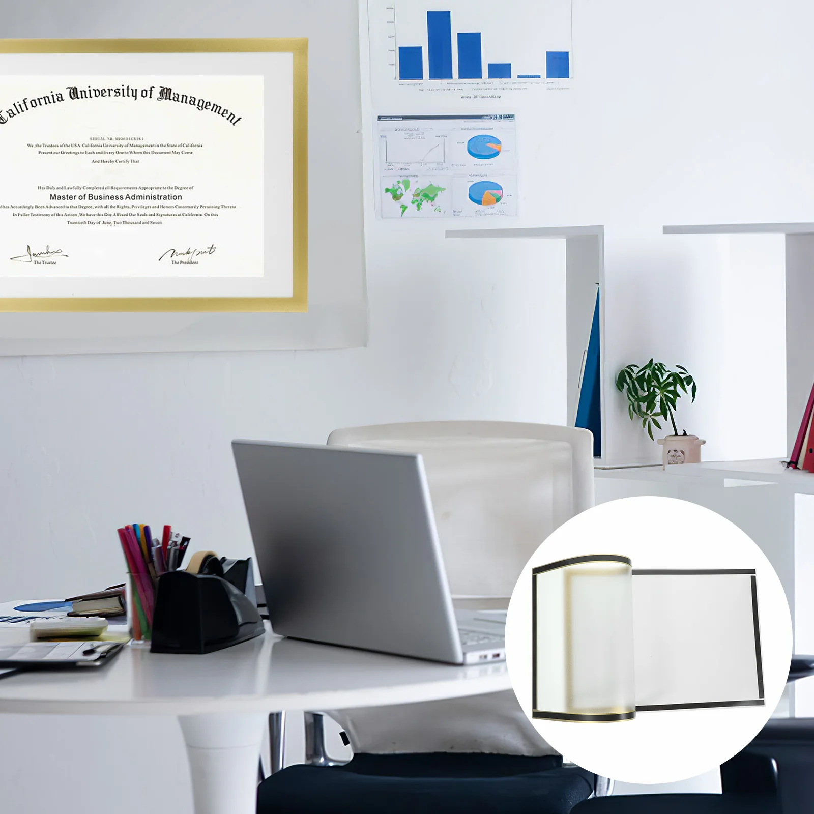 

Certificate Cover Magnetic Document Holder Picture Frame Frosted Poster Frames Pvc Wall Signs Office