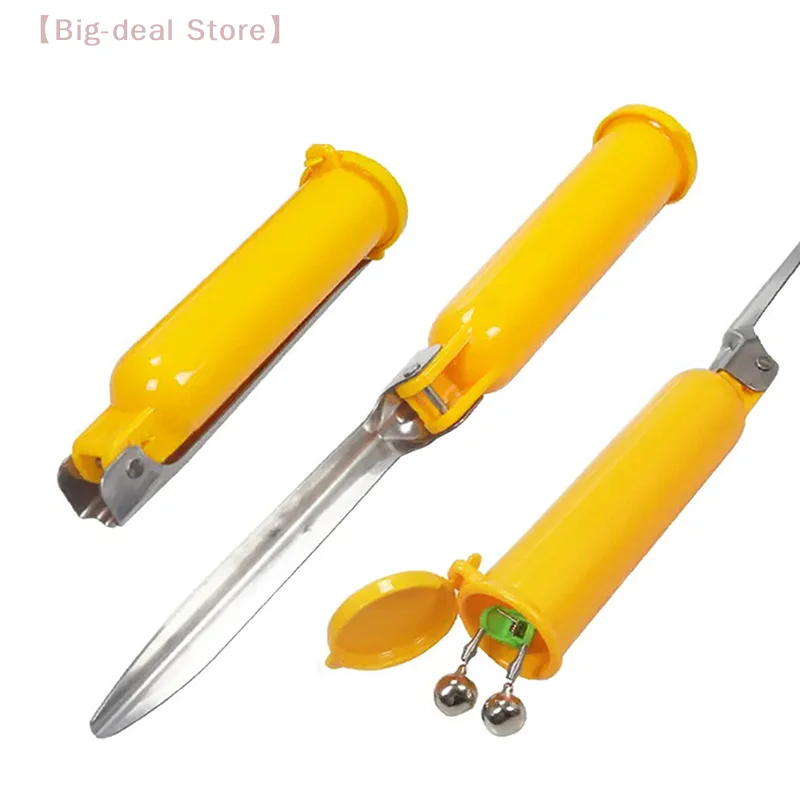 【M】1Pc Foldable Surf Fishing Rod Holder With Storage Lid - Sea Rod Ground Spike, Compact Design For Beach Fishing image 2