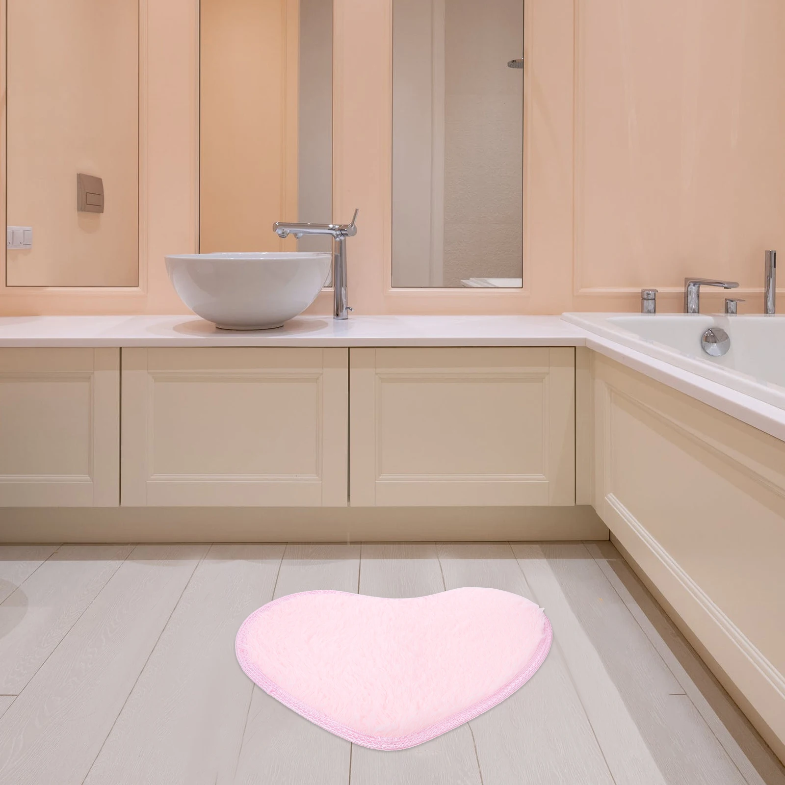 

Natural Material Heart Shape Floor Mat Cozy Area Rug For Home Bedroom Decoration Living Room Carpet