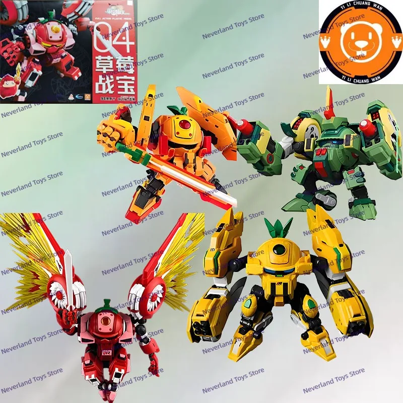

FRUITY ROBO Original MANDARINE BERSERKER BERRY HUNTER PINEAPPLE SLASHER APPLE TWIN GUN Anime Action Figure Assembly Model Toys