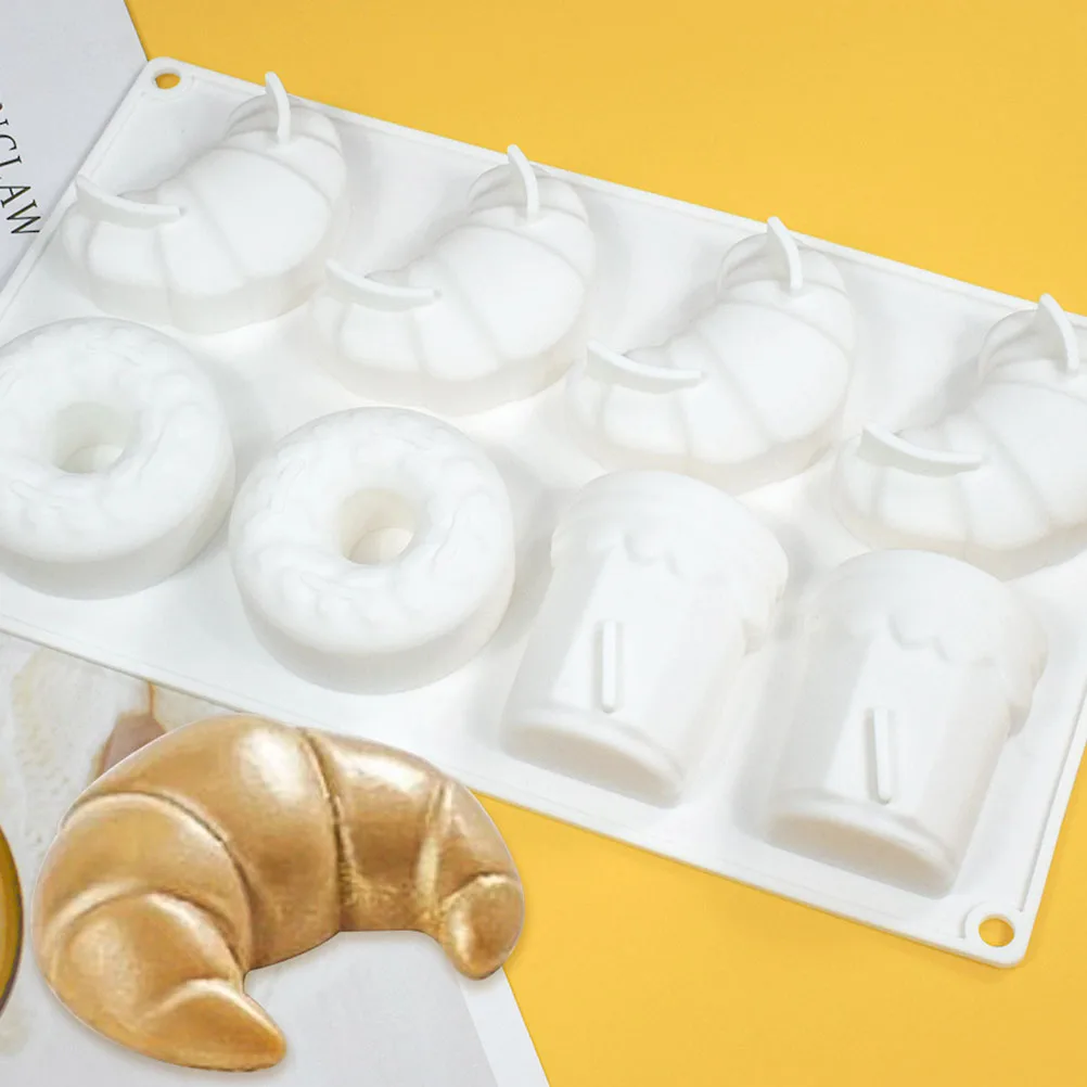 

1pc Mini Croissant Mold Silicone Baking Pan For Chocolate Candy Dessert Making Diy Kitchen Tool Non-Stick Heat Resistant