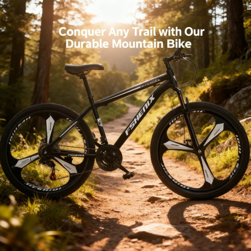 دراجات جبلية سوداء متكاملة بعجلات الساموراي للبالغين مقاس 24/26 بوصة للرجال 21 سرعة ممتصة للصدمات عبر البلاد الطريق Fe #3