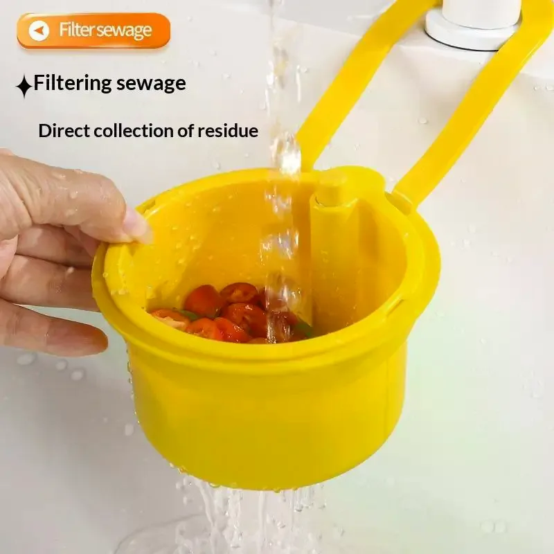 

2 IN1 Sink Drain Basket Faucet Hanging Filter Bag Adjustable Automatic Basket Sink Sponge Rack Kitchen Waste Collector