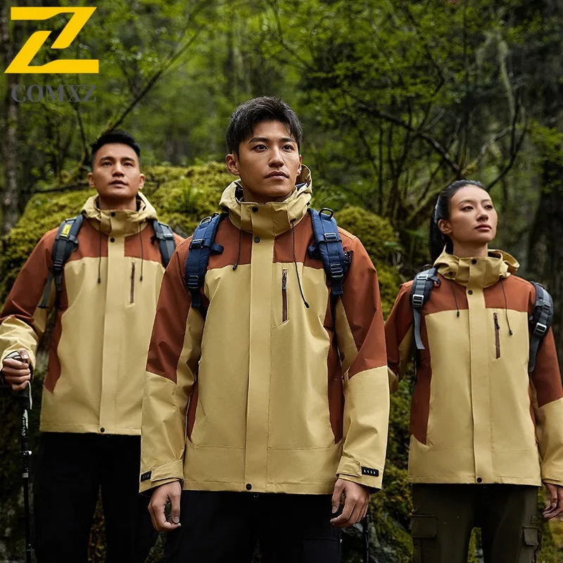 سترة رجالي للتزلج على جبال الألب من COMXZ سميكة للاستخدام الخارجي مقاومة للرياح سترة دافئة بسيطة بقلنسوة سترة واقية مريحة للخريف #1