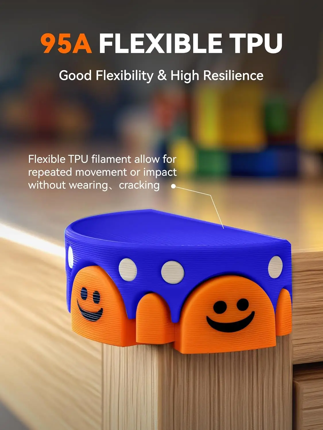 Matte TPU Filament 95A 1.75mm,250g Matte tpu,Matte Finish Easy Printing for Soft Functional Parts & Wearable Designs