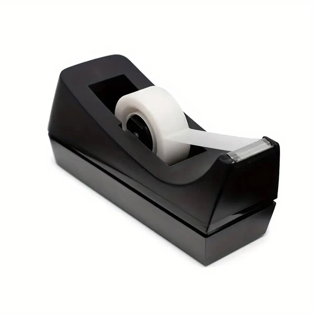 Black desktop tape holder - non-slip base - suitable for office, home and school (tape not included)