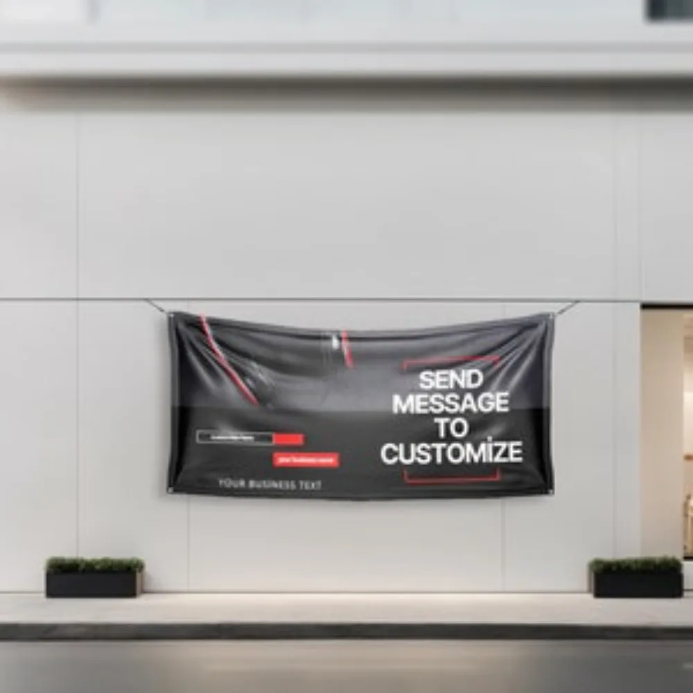 Custom Banner Display, Polyester - Personalized Advertising Sign - Image/Logo/Text, Personalized Design with Logo, Text & Image