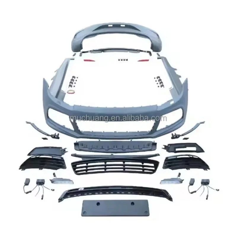 

2015 SCIROCCO Body Kit Upgrade R Style Front Bumper Rear Bumper Side Skirts Grill Good Selling Body Parts