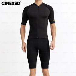 Cycling Jersey 2024 Team CINESSD Men Cycling Set Racing Bicycle Clothing Suit Breathable Mountain Bike Clothes Sportwears