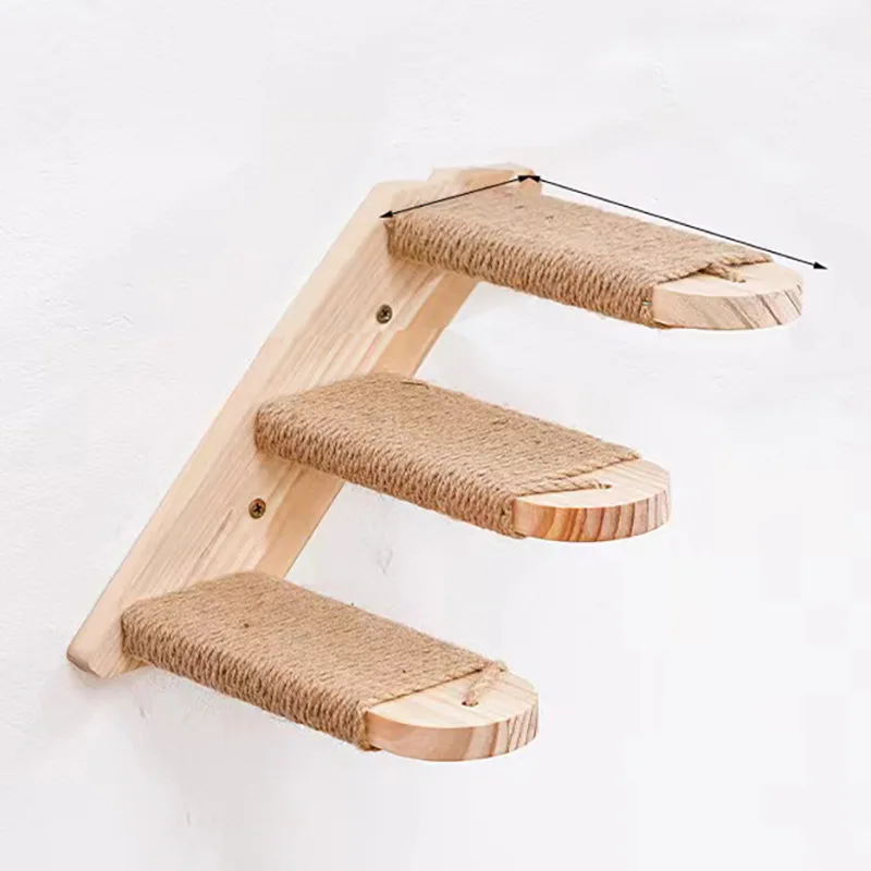 Wall Complex for Cats Wall Cat Scratching Post Wooden Catstree Tower Fuzzy Hammock Indoor Catwalk Climbing Shelves and Perches