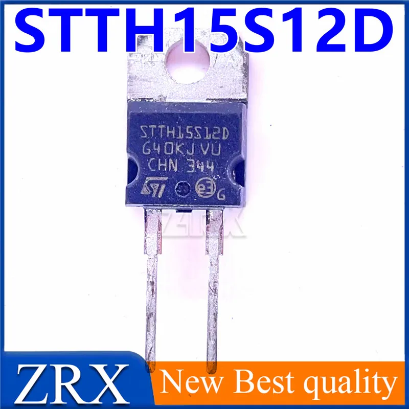 

5Pcs/Lot Imported new goods STTH15S12D 1.2kV 15A 3.1V@15A ）TO-220 Universal Diode