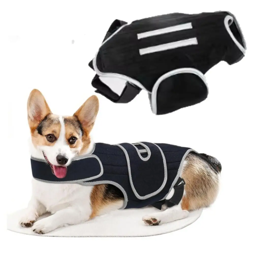 Adjustable Dog Back Brace Comfortable Reflective Straps Pet Spinal Brace Vest Breathable Spinal Stability Dog Support Harness